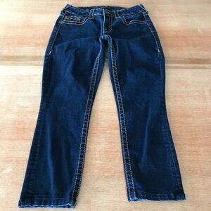 True Religion World Tour Jennie Big T Curvy Skinny Jeans Women 29 Mid Rise 17632